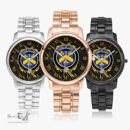 Irish House of LYNCH Irish Coat of Arms Irish Watch Folding Clasp Type Stainless Steel Quartz Watch