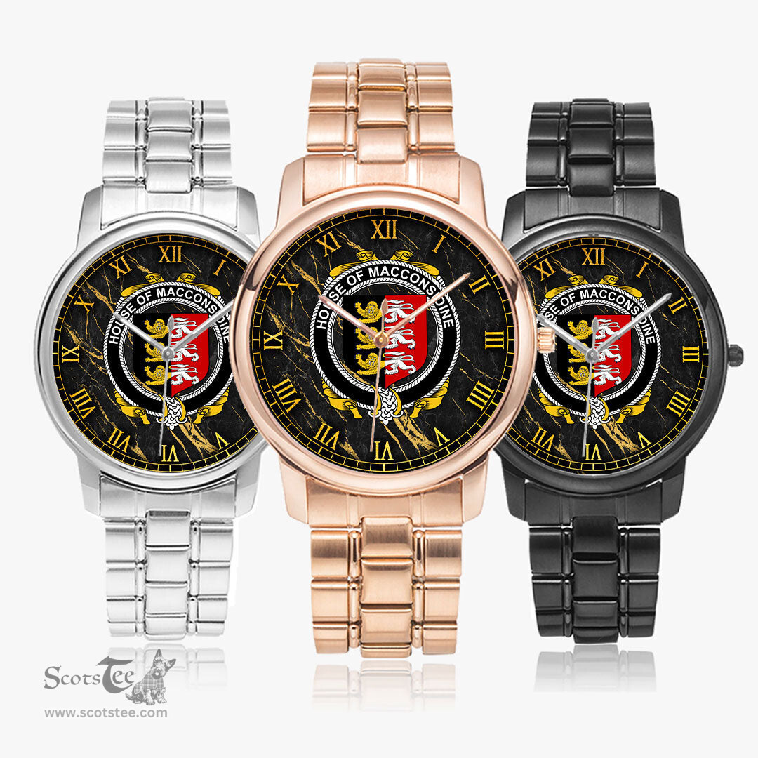 Irish House of MACCONSIDINE Irish Coat of Arms Irish Watch Folding Clasp Type Stainless Steel Quartz Watch