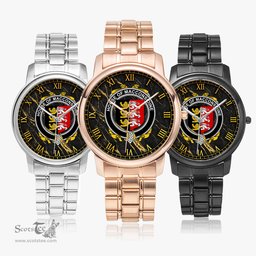 Irish House of MACCONSIDINE Irish Coat of Arms Irish Watch Folding Clasp Type Stainless Steel Quartz Watch