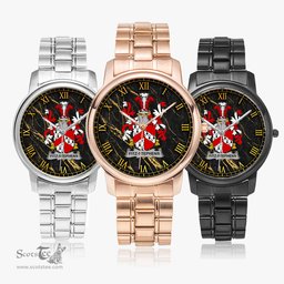 Irish Fitz Stephens Irish Coat of Arms Irish Watch Folding Clasp Type Stainless Steel Quartz Watch