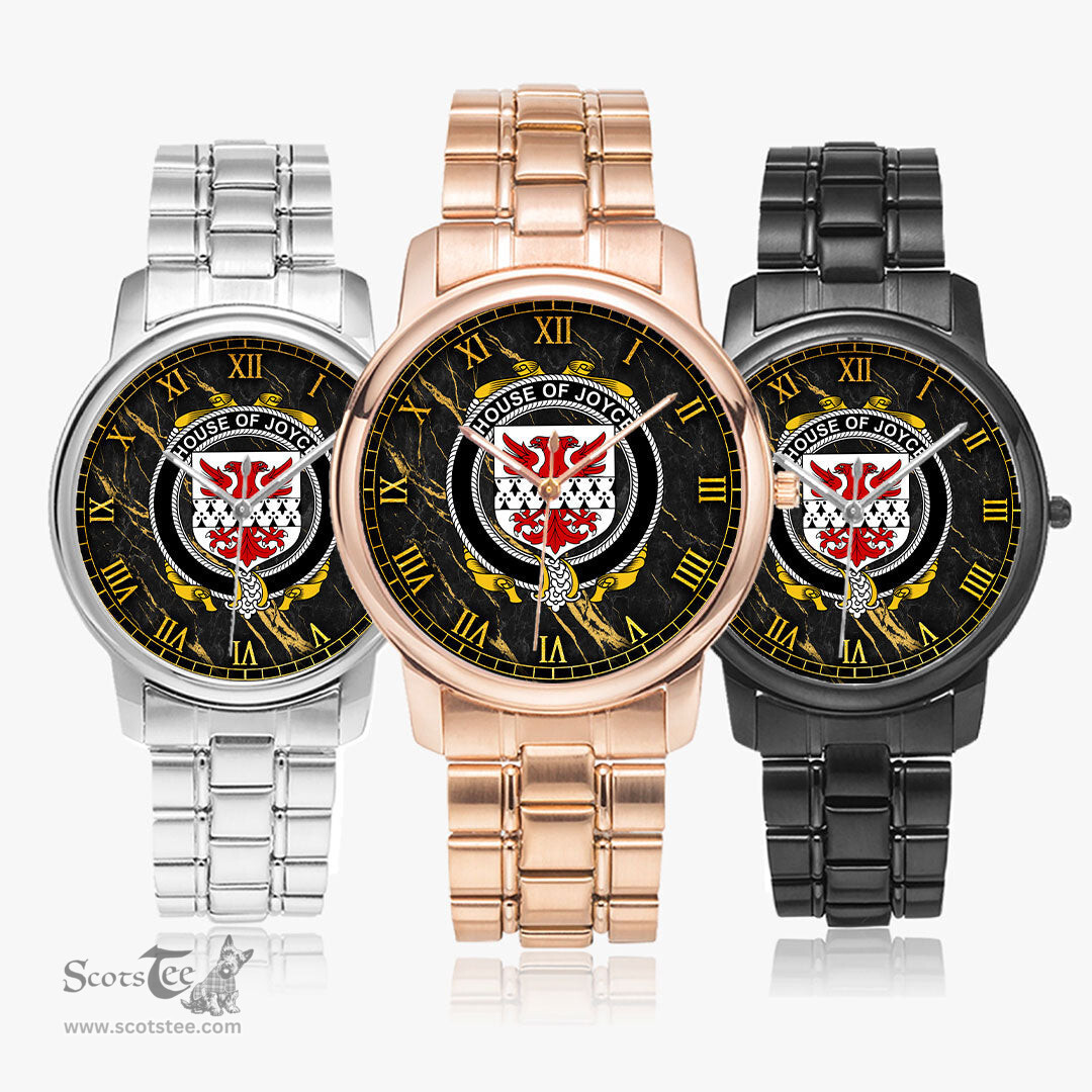 Irish House of JOYCE Irish Coat of Arms Irish Watch Folding Clasp Type Stainless Steel Quartz Watch