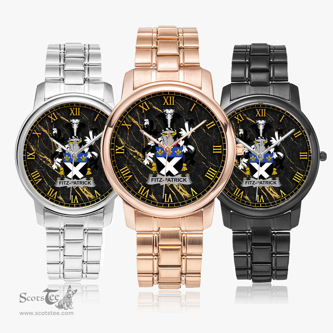 Irish Fitz Patrick Irish Coat of Arms Irish Watch Folding Clasp Type Stainless Steel Quartz Watch