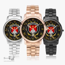 Irish House of FAGAN Irish Coat of Arms Irish Watch Folding Clasp Type Stainless Steel Quartz Watch