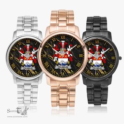 Irish Franklin Irish Coat of Arms Irish Watch Folding Clasp Type Stainless Steel Quartz Watch