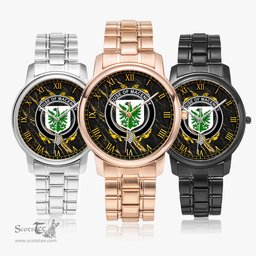 Irish House of MACENIRY Irish Coat of Arms Irish Watch Folding Clasp Type Stainless Steel Quartz Watch