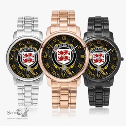 Irish House of MACCLANCY Irish Coat of Arms Irish Watch Folding Clasp Type Stainless Steel Quartz Watch