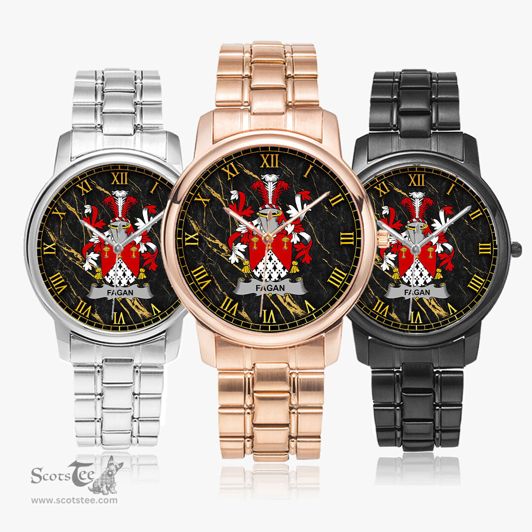 Irish Fagan Irish Coat of Arms Irish Watch Folding Clasp Type Stainless Steel Quartz Watch