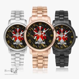 Irish Fagan Irish Coat of Arms Irish Watch Folding Clasp Type Stainless Steel Quartz Watch