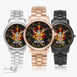 Irish Hemphill Irish Coat of Arms Irish Watch Folding Clasp Type Stainless Steel Quartz Watch