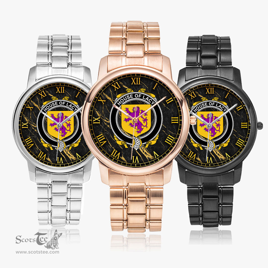 Irish House of LACY Irish Coat of Arms Irish Watch Folding Clasp Type Stainless Steel Quartz Watch
