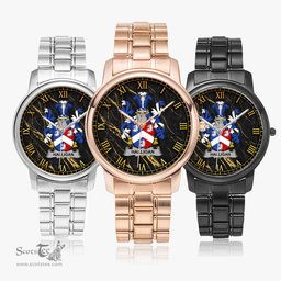 Irish Halligan or O Halligan Irish Coat of Arms Irish Watch Folding Clasp Type Stainless Steel Quartz Watch