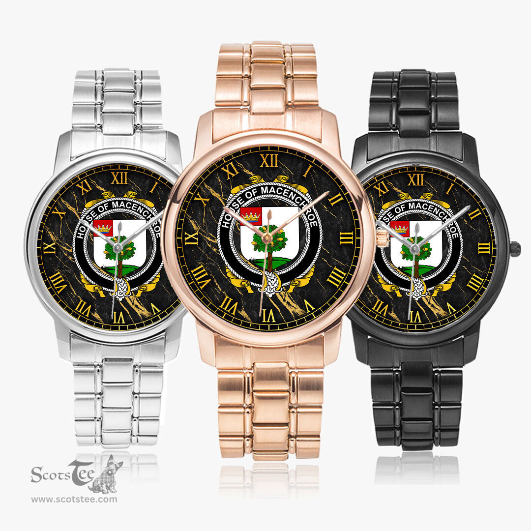 Irish House of MACENCHROE Irish Coat of Arms Irish Watch Folding Clasp Type Stainless Steel Quartz Watch