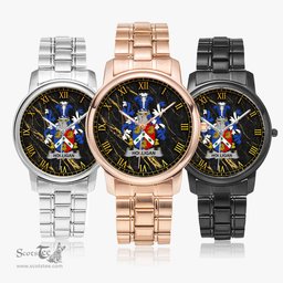 Irish Holligan or O Halligan Irish Coat of Arms Irish Watch Folding Clasp Type Stainless Steel Quartz Watch