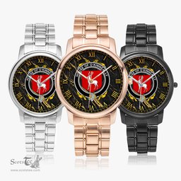 Irish House of O KINNEALLY Irish Coat of Arms Irish Watch Folding Clasp Type Stainless Steel Quartz Watch