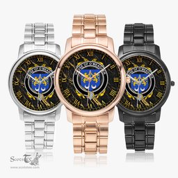 Irish House of O MEAGHER Irish Coat of Arms Irish Watch Folding Clasp Type Stainless Steel Quartz Watch
