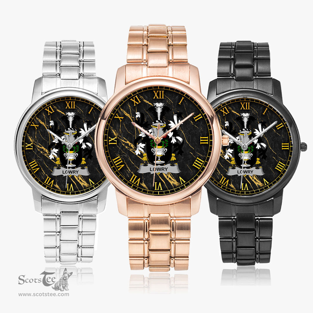 Irish Lowry or Lavery Irish Coat of Arms Irish Watch Folding Clasp Type Stainless Steel Quartz Watch