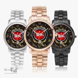 Irish House of O TOOLE Irish Coat of Arms Irish Watch Folding Clasp Type Stainless Steel Quartz Watch