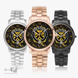 Irish House of PURCELL Irish Coat of Arms Irish Watch Folding Clasp Type Stainless Steel Quartz Watch