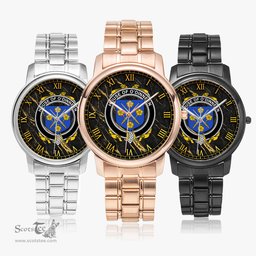 Irish House of O DINNEEN Irish Coat of Arms Irish Watch Folding Clasp Type Stainless Steel Quartz Watch