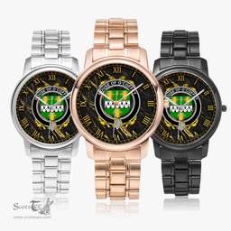 Irish House of O COFFEY Irish Coat of Arms Irish Watch Folding Clasp Type Stainless Steel Quartz Watch