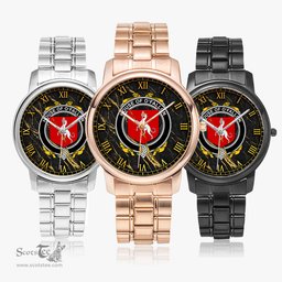 Irish House of O FALLON Irish Coat of Arms Irish Watch Folding Clasp Type Stainless Steel Quartz Watch
