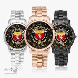 Irish House of MACQUILLAN Irish Coat of Arms Irish Watch Folding Clasp Type Stainless Steel Quartz Watch