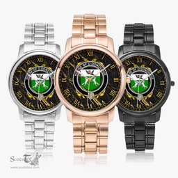Irish House of O DONOGHUE Irish Coat of Arms Irish Watch Folding Clasp Type Stainless Steel Quartz Watch
