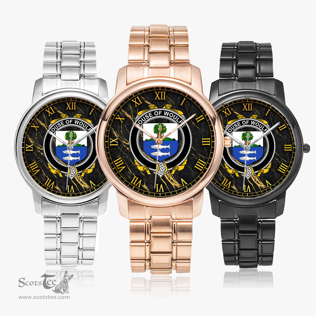 Irish House of WOULFE Irish Coat of Arms Irish Watch Folding Clasp Type Stainless Steel Quartz Watch