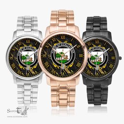 Irish House of O CALLAGHAN Irish Coat of Arms Irish Watch Folding Clasp Type Stainless Steel Quartz Watch