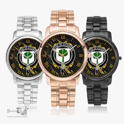 Irish House of O CONNOR Don Irish Coat of Arms Irish Watch Folding Clasp Type Stainless Steel Quartz Watch