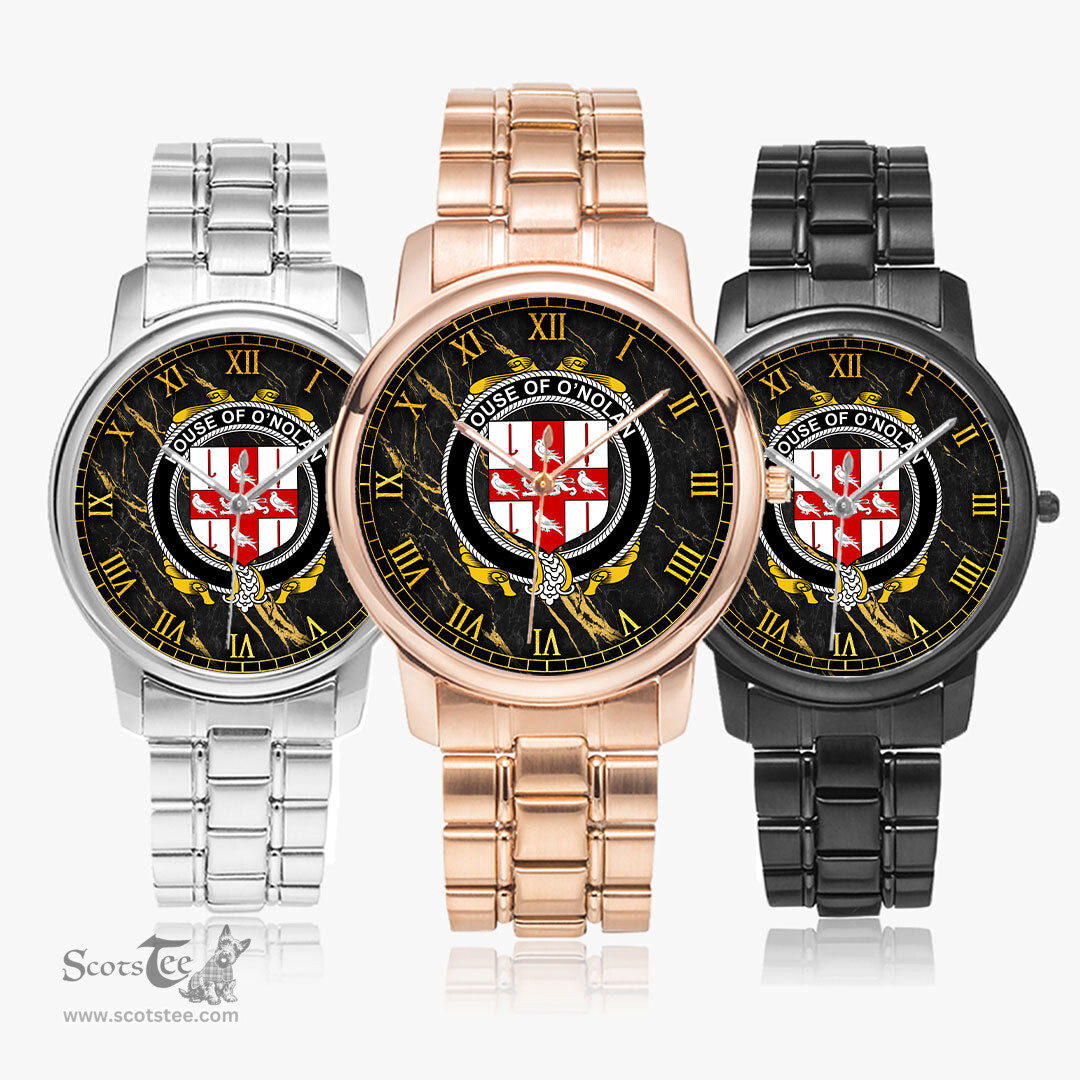 Irish House of O NOLAN Irish Coat of Arms Irish Watch Folding Clasp Type Stainless Steel Quartz Watch