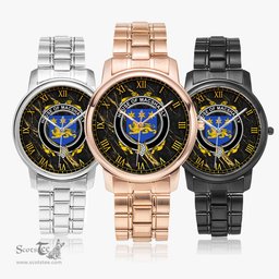 Irish House of MACSHANLY Irish Coat of Arms Irish Watch Folding Clasp Type Stainless Steel Quartz Watch