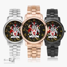 Irish McCauley Irish Coat of Arms Irish Watch Folding Clasp Type Stainless Steel Quartz Watch