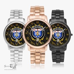 Irish House of O HOLOHAN Irish Coat of Arms Irish Watch Folding Clasp Type Stainless Steel Quartz Watch