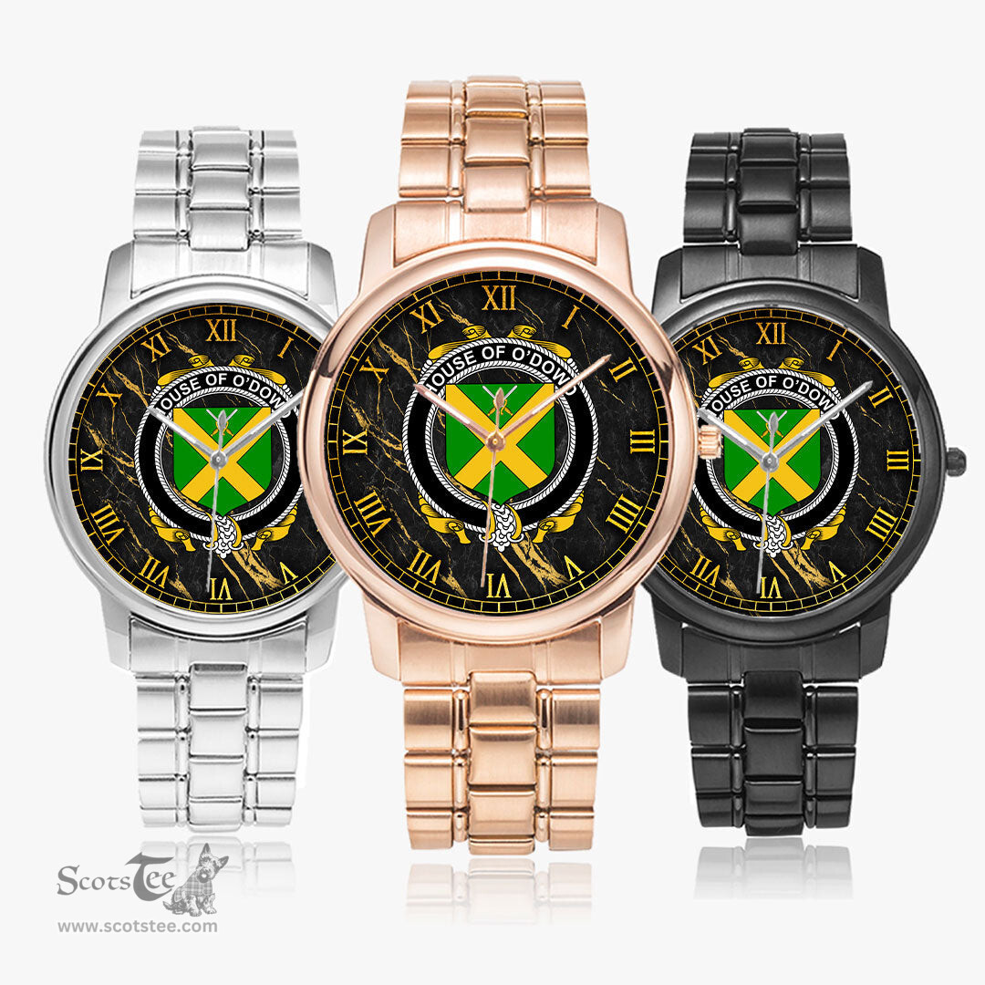 Irish House of O DOWD Irish Coat of Arms Irish Watch Folding Clasp Type Stainless Steel Quartz Watch