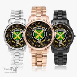 Irish House of O DOWD Irish Coat of Arms Irish Watch Folding Clasp Type Stainless Steel Quartz Watch