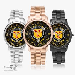 Irish House of O GORMLEY Irish Coat of Arms Irish Watch Folding Clasp Type Stainless Steel Quartz Watch