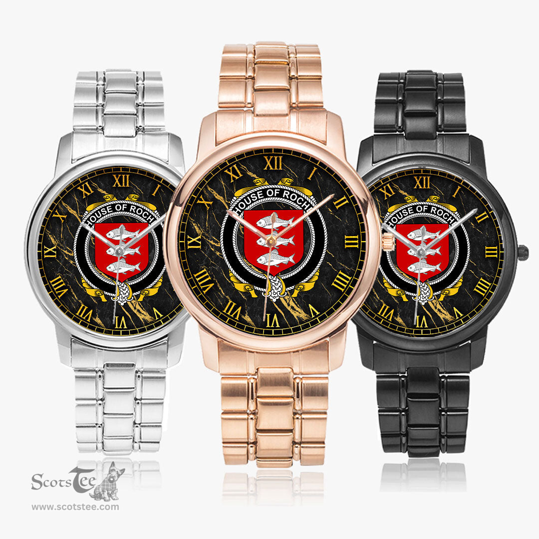 Irish House of ROCHE Irish Coat of Arms Irish Watch Folding Clasp Type Stainless Steel Quartz Watch