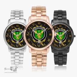Irish House of O KEEFFE Irish Coat of Arms Irish Watch Folding Clasp Type Stainless Steel Quartz Watch