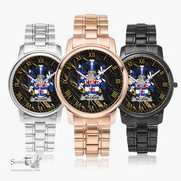 Irish Milligan Irish Coat of Arms Irish Watch Folding Clasp Type Stainless Steel Quartz Watch