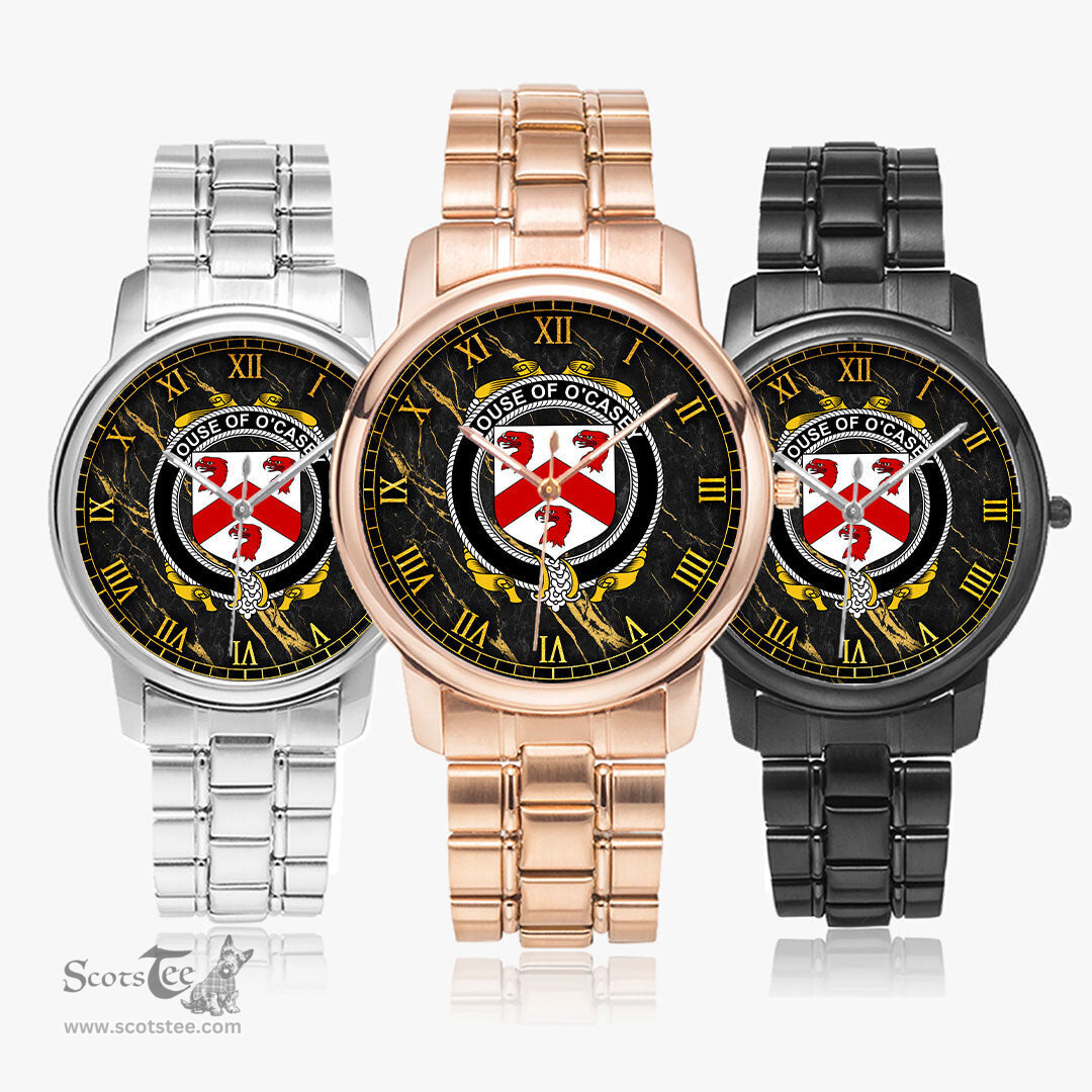 Irish House of O CASEY Irish Coat of Arms Irish Watch Folding Clasp Type Stainless Steel Quartz Watch