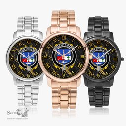 Irish House of O CAHAN KEANE Irish Coat of Arms Irish Watch Folding Clasp Type Stainless Steel Quartz Watch
