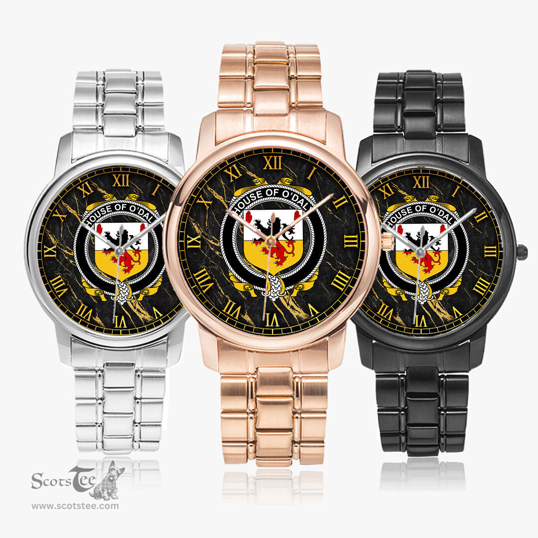 Irish House of O DALY Irish Coat of Arms Irish Watch Folding Clasp Type Stainless Steel Quartz Watch