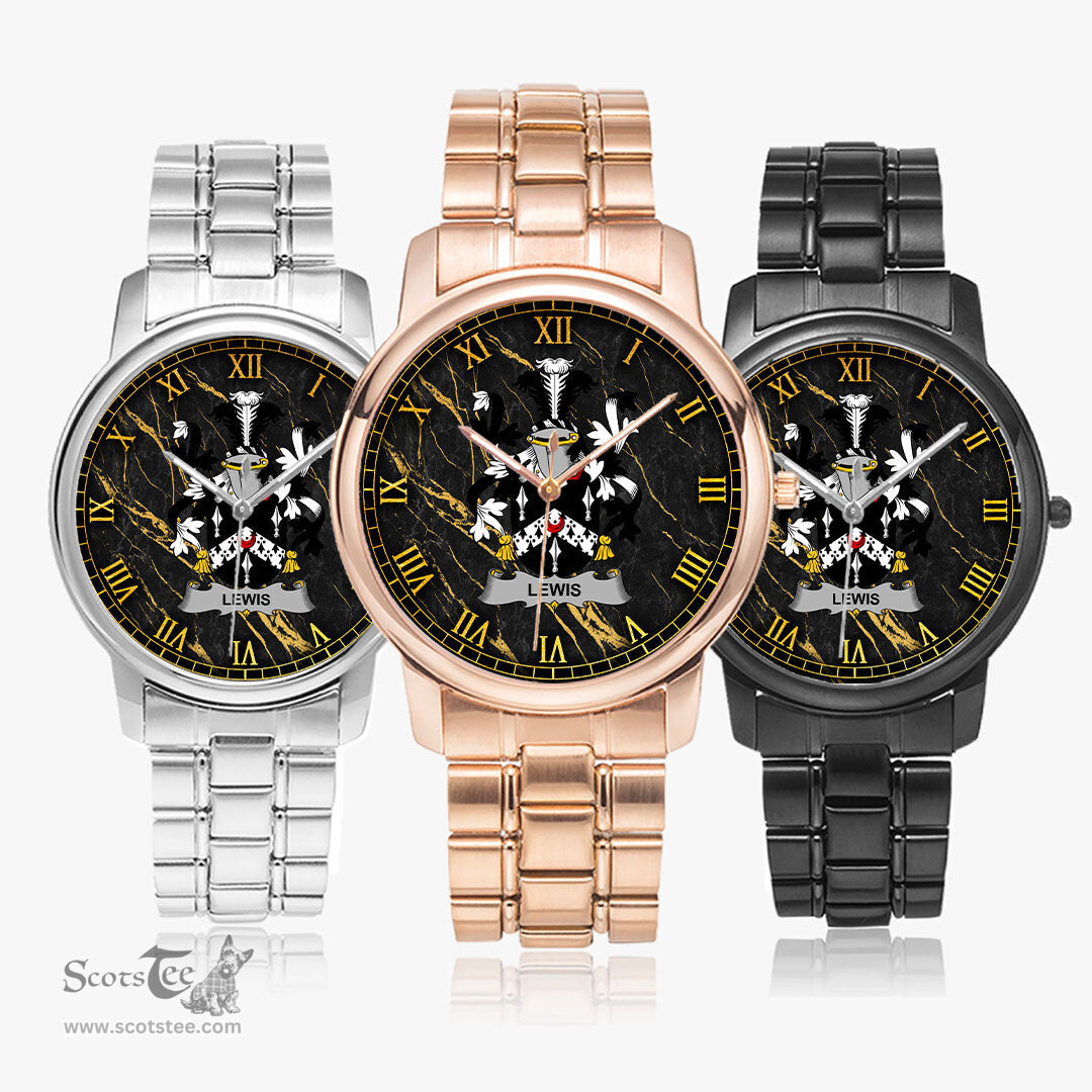 Irish Lewis Irish Coat of Arms Irish Watch Folding Clasp Type Stainless Steel Quartz Watch