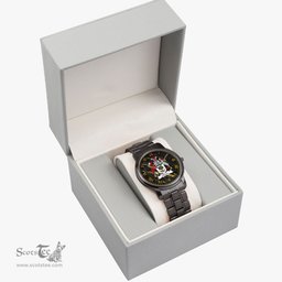 Irish McCluskey Irish Coat of Arms Irish Watch Folding Clasp Type Stainless Steel Quartz Watch