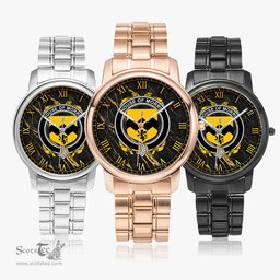 Irish House of MORRIS Irish Coat of Arms Irish Watch Folding Clasp Type Stainless Steel Quartz Watch