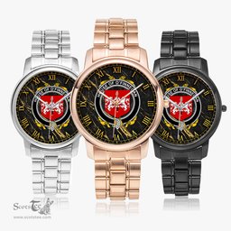 Irish House of O FINNEGAN Irish Coat of Arms Irish Watch Folding Clasp Type Stainless Steel Quartz Watch