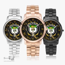 Irish House of MURPHY O Morchoe Irish Coat of Arms Irish Watch Folding Clasp Type Stainless Steel Quartz Watch