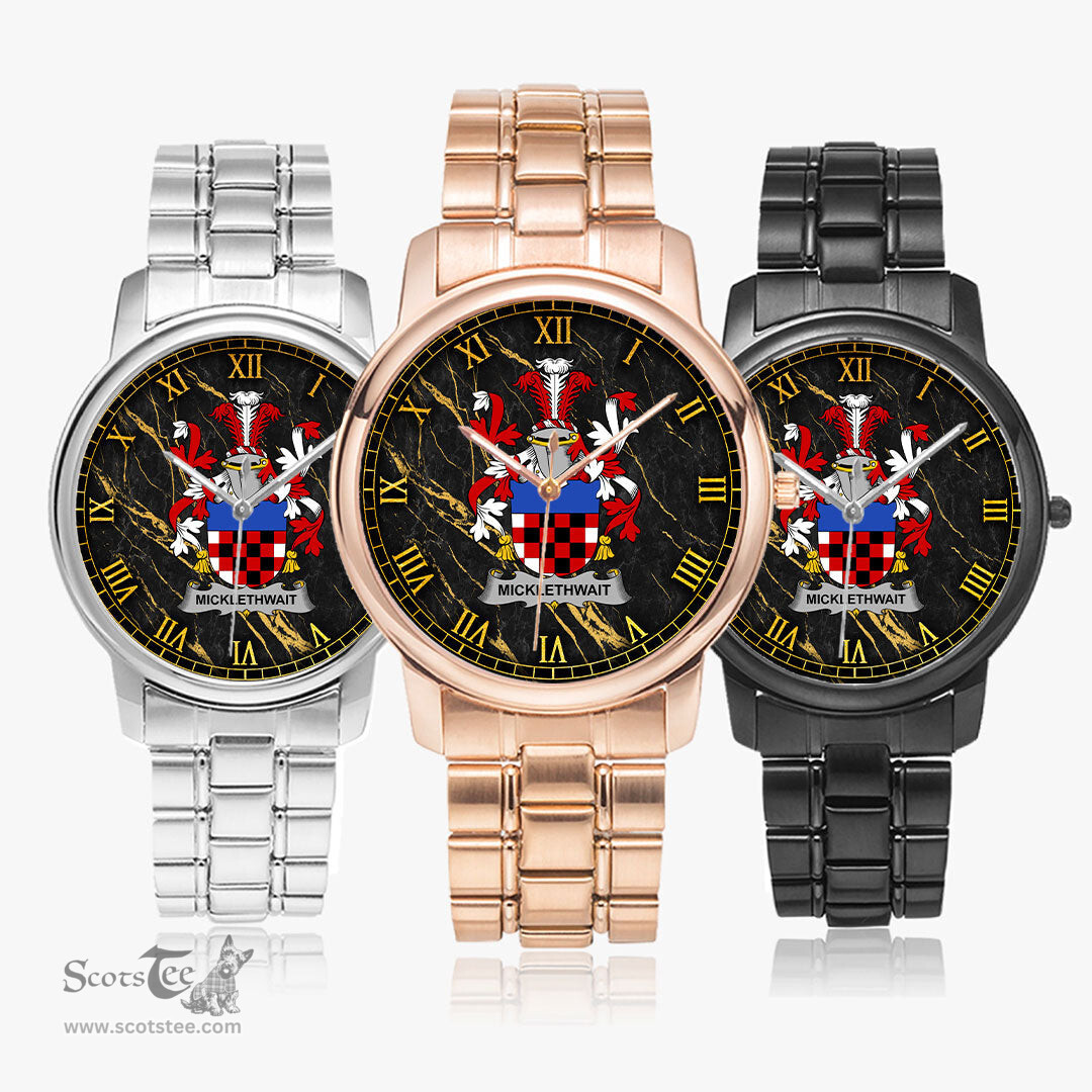 Irish Micklethwait Irish Coat of Arms Irish Watch Folding Clasp Type Stainless Steel Quartz Watch