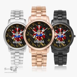 Irish Micklethwait Irish Coat of Arms Irish Watch Folding Clasp Type Stainless Steel Quartz Watch